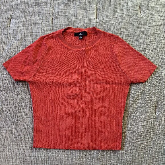 Lulu's Rust Short Sleeve Tee - Picture 2 of 3